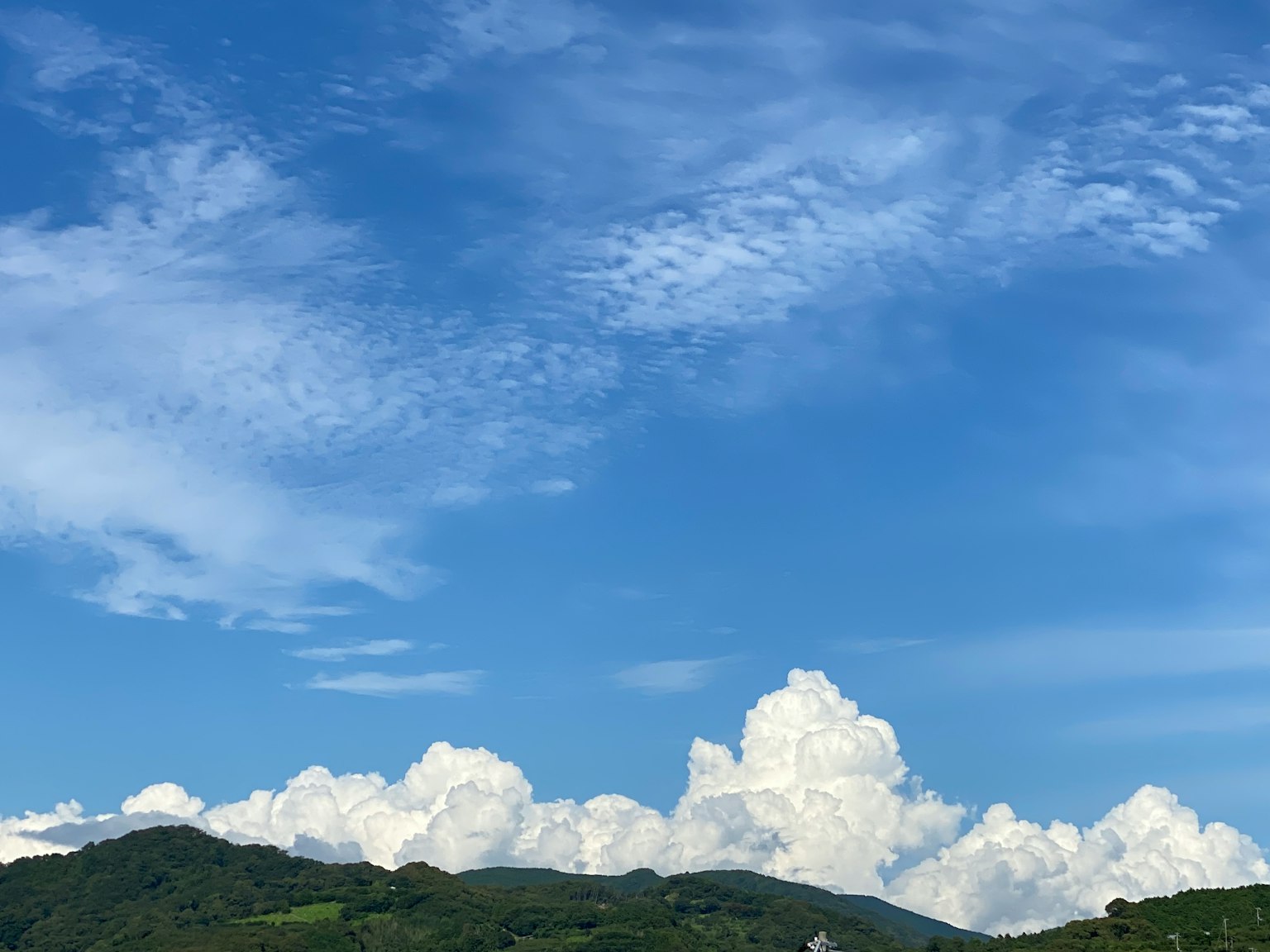 蓝天和白云的风景
