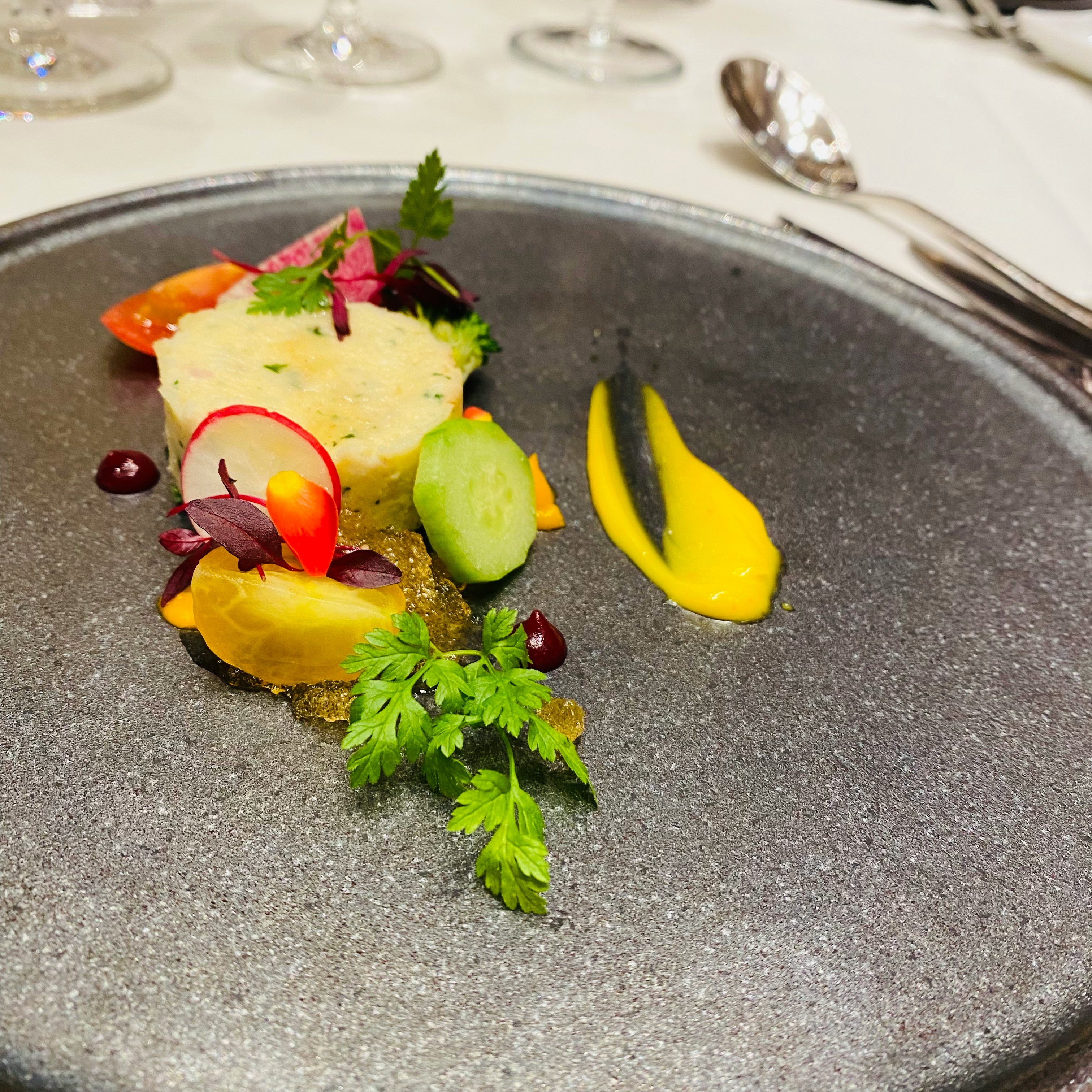 colorful vegetable appetizer on a plate