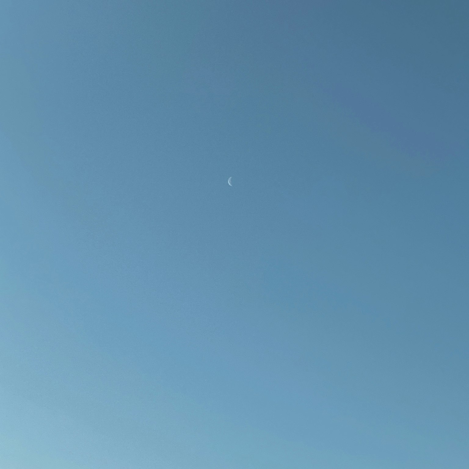Piccola luna in un cielo blu chiaro