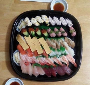 colorful sushi assortment bento