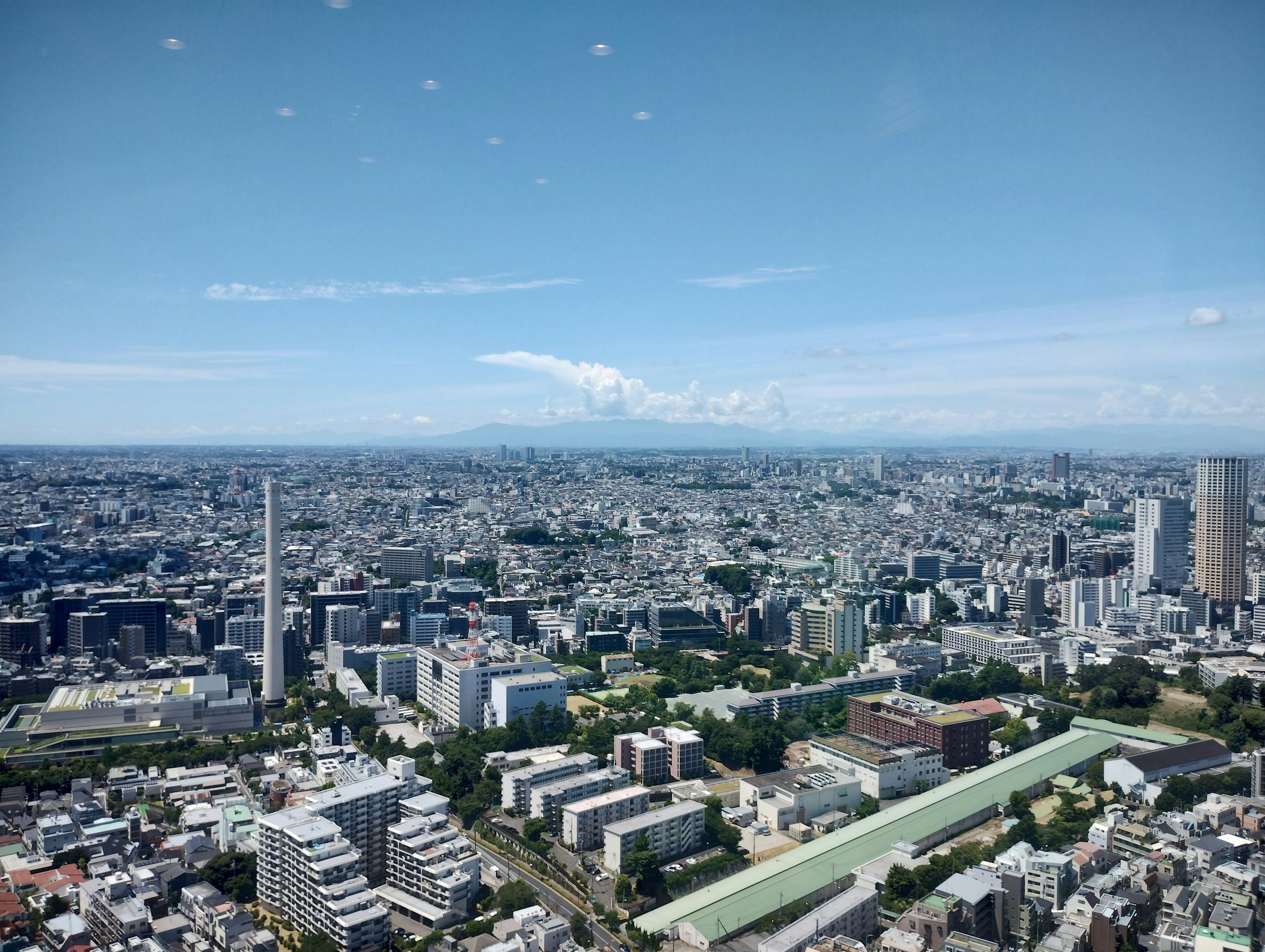 高層ビル群と広がる都市のパノラマ