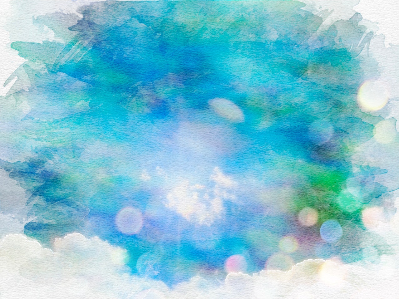 abstraction aquarelle floue de ciel bleu et nuages
