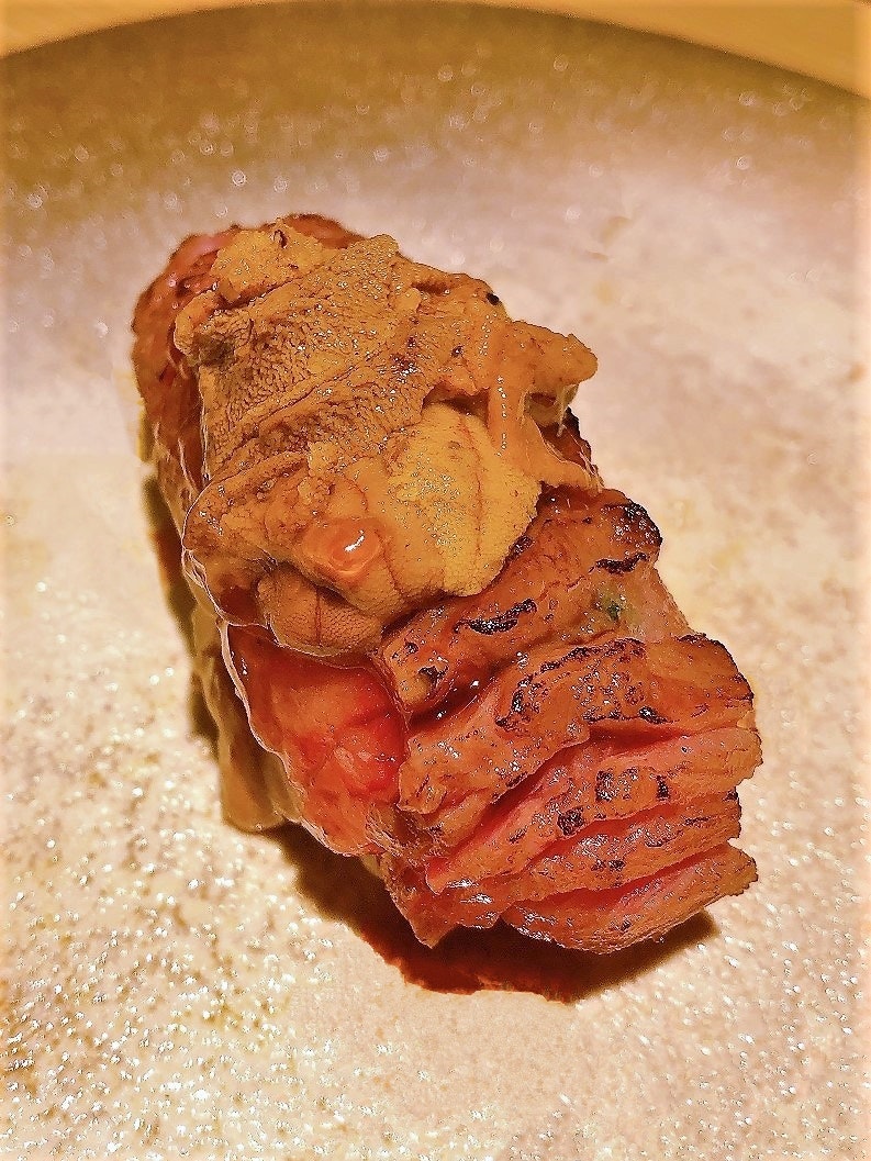grilled meat pieces on a plate