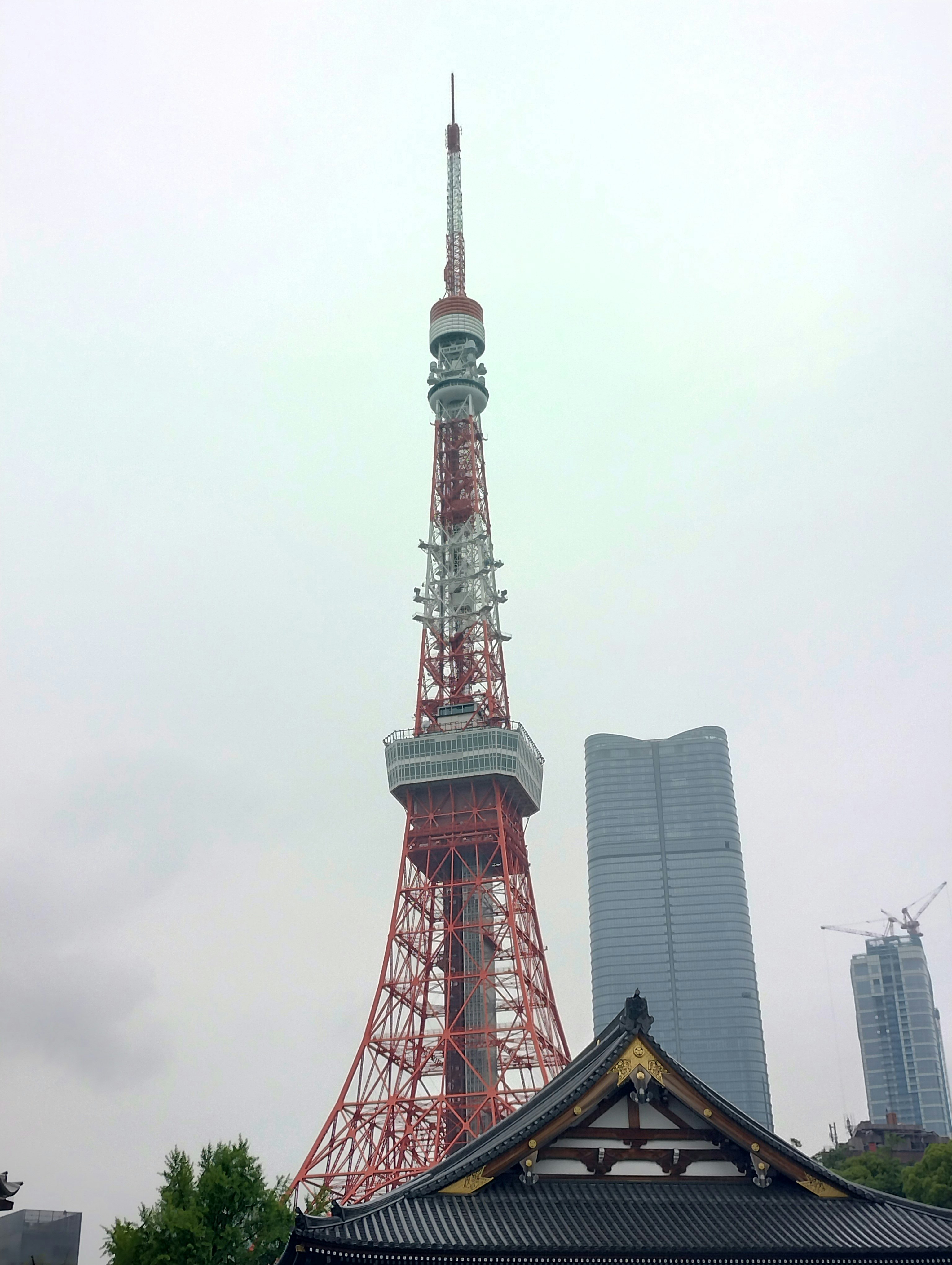 東京塔與晴空塔同框的城市天際線